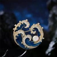 ราคา เข็มกลัดมุกน้ำจืด ดีไซน์คลื่นเพทายสุดหรู เข็มกลัดสูทวินเทจสุดหรู เข็มกลัดปก เครื่องประดับ มาใหม่ (1731794161635264369)