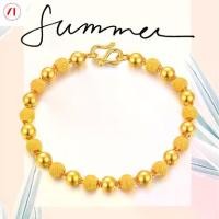 ราคา สร้อยข้อมือทอง สไตล์เกาหลี ชุบทอง 24K ลูกปัดแสง สร้อยข้อมือฝ้า สำหรับผู้หญิง เครื่องประดับ (1731803298566276321)