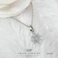 ราคา สร้อยพร้อมจี้ ฝังคริสตัลแท้ ดาว Star ประกายดาว ขนาดเล็ก สร้อยคอ เครื่องประดับ NK080 ValueJewelry (1731962599147275455)