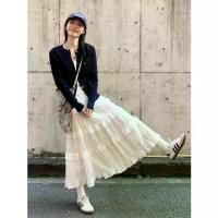 ราคา กระโปรงทรงเอ ลูกไม้สีขาว สไตล์อ่อนโยน ครึ่งเค้ก สำหรับผู้หญิง เอวสูง กระชับสัดส่วน กระโปรงยาวเล็ก ฤดูร้อน 2025 มาใหม่ กางเกง ขาม้า เอวต่ํา กางเกง ขายาว ผ้าวูลเวฟ ผึ้ง ยีนส์ (1731206149232625171)