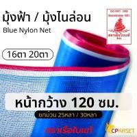 ราคา มุ้งฟ้า (ยกม้วน) ผ้าลาน ผ้าลี่ กระชัง มุ้งเขียว มุ้งกันแมลง ขนาด 16ตา 20ตา สูง 1.20เมตร ตรา เรือใบแท้ (1731491017062712957)