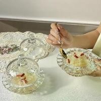 ราคา แก้วใสฝาปิดชามขนม,กระปุกลูกอม,เชื้อราขาวถ้วยสตูว์ขนาดเล็ก,กล่องใส่เครื่องประดับกระจก,โหลแก้ว คริสตัล มีฝาปิดที่จับ (1731757632512428819)