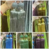 ราคา สายรวบผ้าม่านแบบพู่ สายรัดผ้าม่าน หน้าต่าง ประตู คริสตัล (ราคา1คู่) มี6สี มีแถมฟรีตะขอ สินค้าพร้อมส่ง (1729690862264880033)
