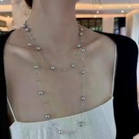 ราคา สร้อยคอมุกดาวยาวเต็มไปด้วยดวงดาว, S925 เงิน, สีเทามุก, โซ่เสื้อกันหนาว, เหมาะสำหรับการเดินทาง, เนื้อห้อง, ลูกปัด, ระดับไฮเอนด์, สำหรับผู้หญิง, 2025 (1731395633412540039)