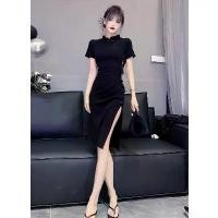 ราคา กระโปรงรัดรูป สไตล์จีนใหม่ ย้อนยุคระดับไฮเอนด์ สำหรับฤดูร้อนของผู้หญิง สีดำ ผ่าร่างกาย เดรสสไตล์ประจำชาติ หัวเข็มขัดพู่ halloween costume ชุด ไทย เจ้าสาว แม่ นาค ล้าน นาประยุกต์ (1731672545349896022)