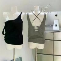 ราคา เสื้อท่อนบนสำหรับผู้หญิง สไตล์ฤดูร้อน สีดำ ดีไซน์เปลือยหลัง ผ้าถัก สีเทา แขนกุด ทรงหลวม เสื้อกล้าม เสื้อยืด pastel เสื้อ กล้าม สาว อวบ ชุด ไป คาเฟ่ คอบัว tip shop ยืด ลาย ทาง แม่ (1731706532544415190)