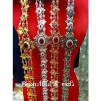 ราคา สร้อยสังวาลย์สีทอง นาค เงินขาว รมดำ ลงยา สังวาลย์ชุดไทย เครื่องประดับชุดไทย FF00987 (1731761181918791116)