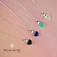 ราคา [COD] สร้อยคอเงินแท้ 92.5% จี้หัวใจ ติดหินเทอควอยซ์ มุก ลาพิส และนิลแท้ สร้อยคอ น่ารักมาก เหมาะกับสาวๆ เกาหลีสุดๆ สร้อยคอเงินแท้ 100 Major Sil (1731249491610732157)