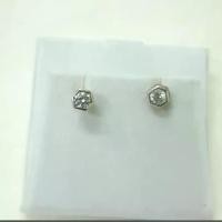 ราคา CE5138 ต่างหูซิลเวอร์แท้ 925 ฝังประดับเพชร พลอย CZ คุณภาพสูง 5A ชุบทอง 18k (1730602221756189033)