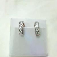 ราคา CE5135 ต่างหูซิลเวอร์แท้ 925 ฝังประดับเพชร พลอย CZ คุณภาพสูง 5A ชุบทอง 18k (1730602192345532777)