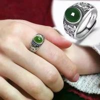 ราคา แหวนชุบเงิน, หยกเหอเทียนเลียนแบบสีเขียว, แหวนมรกตวินเทจสำหรับผู้ชายและผู้หญิง, แหวนนิ้วหัวแม่มือมรกตเปิด แหวน หลวงพ่อพัฒน์ แหวน นะโม flower ring แหวน หาง ช้างสุรินทร์ ของ (1732253995290823003)