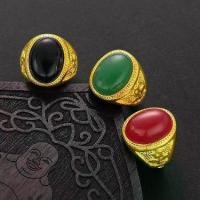ราคา แหวนพลอยสำหรับผู้ชาย ชุบทอง ทันสมัย และหนา อาเกตเทียม เปิด แหวนพลอย Chalcedony เลียนแบบ สำหรับผู้ชาย แหวน หัว พลอย (1732136262424693459)