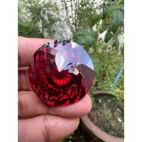 ราคา [จัดส่งทันที] Red Orange (พลอยสั่งเคราะเนื้อแข็ง) เพชรรัสเซีย พลอย 180 กะรัต ตัดสำเร็จ รูปRound เนื้อแข็ง (ความยาว xความกว้าง 25 mm (1731563001422906702)