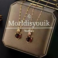 ราคา จี้จิ้งจอก สร้อยคอสั้น แฟชั่นอินเทรนด์ สร้อยคอ Morldisyouik เครื่องประดับ จี้ พลอย สีแดง (1731999905689013055)