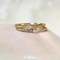 ราคา แหวนเพชรแท้ธรรมชาติ ทองและทองคำขาว18K เพชร 1เม็ด 0.04ct. FG,VVS-VS WG1.7g. Y#49, W#48.5 (1732252688815983071)