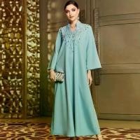 ราคา ชุดเดรสแฟชั่น สไตล์มุสลิม คอเต่าครึ่งตัว เย็บมือ เพชร ทรงหลวม เอวสูง เสื้อคลุมมาเลเซียสุดหรู สำหรับผู้หญิงในซีเรีย (1731985429462879159)