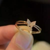 ราคา แหวนผีเสื้อ สไตล์เดียวกัน สำหรับผู้หญิง แฟชั่น สไตล์ Ins เรียบง่าย อเนกประสงค์ ซอก ฝังทอง แหวนเปิด เพชร Xiaohongshu (1732065276388805611)