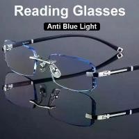 ราคา แว่นตาอ่านหนังสือ ไร้ขอบ น้ำหนักเบาพิเศษ เลนส์โปรเกรสซีฟมัลติโฟกัส เพชร ตัด เหมาะสำหรับผู้ชายและผู้หญิง แว่นตาสายตายาวตามอายุ พร้อมเกรด +100 +150 ถึง +400 แว่นตาคอมพิวเตอร์ (1731598536247838551)