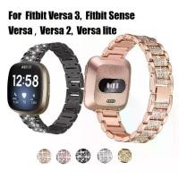 ราคา สายนาฬิกาโลหะ, เพชร Bling, เปลี่ยนได้, เข้ากันได้กับ Fitbit Versa 3, Fitbit Versa 2, Fitbit Versa และ Fitbit Sense 2, สำหรับ Fitbit Sense 2 และ Fitbit Versa 4, (1730851380220234163)