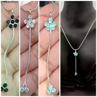 ราคา สร้อยโบว์ ✳New japan สร้อยคอ15.5"-17"(วัดไม่ทบ) ตุ้งติ้งระย้า เพชรczสวย♘ (1731904859082426135)