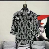 ราคา เสื้อเชิ้ต ลายสก็อต เพชร ใหม่ อินเทรนด์ สำหรับผู้ชาย สไตล์เกาหลี ผ้าม่าน เสื้อชีฟอง ครึ่งแขน (1731819418807338520)