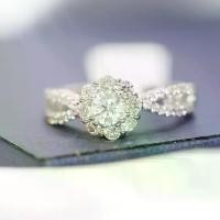 ราคา [DR669] WG แหวนเพชรกระจุก ประดับเพชรล้อมและบ่าข้าง ทอง 9K เพชรแท้รวม 0.98 กะรัต 47 เม็ด น้ำหนักทอง 3.17 g. ไซต์พร้อมส่ง #53 เครื่องประดับเพชรแท้ ทองแท้ (1731914535750108390)