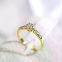 ราคา [DR730] แหวนกระจุกบ่าข้างเพชรแท้ ทอง 9K เพชรแท้รวม 0.13 กะรัต 17 เม็ด น้ำหนักทอง 1.78 g. ไซต์พร้อมส่ง #50 เครื่องประดับเพชรแท้ ทองแท้ (1731674419801261286)