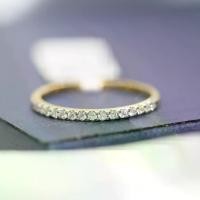 ราคา [DR684] แหวนแถว ทอง 9K เพชรแท้รวม 0.15 กะรัต 16 เม็ด น้ำหนักทอง 1 g. ไซต์พร้อมส่ง #51 เครื่องประดับเพชรแท้ ทองแท้ (1731914563570402534)