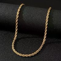 ราคา สร้อยคอโซ่บิดเกลียว ชุบทอง 10 ชิ้น สร้อยคอเชือกบิดเกลียว สำหรับผู้ชายและผู้หญิง ทอง (1732285771727997928)