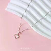 ราคา 1st.November | จี้รูปหัวใจ เงินแท้ 925 ประดับเพชร Precious Heart Silver 925 Pendant ทอง หุ้ม โหลสุ่ม เครื่องประดับ ปลอม ช่าง สร้อย คอตัว อักษร สุด ฮิต เส้น ใหญ่ ไซส์ จัมโบ้ เคลือบ แก้ว (17317754212301