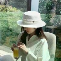 ราคา ของแท้ 100% HatForU หมวกทรงเค้ก หมวกปานามา คาดผ้าสไตล์ งานสวยๆ ทอง หุ้ม (1731662985669936740)