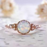 ราคา แหวนเพชรมูนสโตน Jin Baoyuan ขายดี สไตล์ยุโรปและอเมริกา ทอง 18k โอปอลสีขาว แหวนหมั้น แฟชั่นอินเทรนด์ ราคาไม่แพง หรูหรา เครื่องประดับ (1731848238953563363)