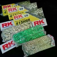 ราคา โซ่ RK แท้ ขนาด 415 ยาว 130ข้อ มีโรเลอร์ สีเขียว ทอง เลสเงิน สินค้าจัดรายการลดราคา (1731812348588230275)