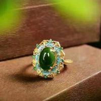 ราคา แหวนผู้หญิง เงินแท้ S925 ชุบทองหนา เคลือบหยกเหอเทียนธรรมชาติ ราคาไม่แพง หรูหรา ปรับได้ พร้อมลายเมฆ แหวน หยก เชือก เทียน ทอง ปลอม เหมือน แท้ สร้อย คอเงิน คอสแตนเลส เงิน ข้อมือ เลส (1731651615878513951)