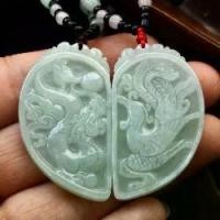 ราคา สร้อยคอคู่, หยกธรรมชาติแท้, การออกแบบมังกรและฟีนิกซ์, สำหรับผู้ชายและผู้หญิง, ของขวัญวันวาเลนไทน์, จี้หยก, โทเค็นความรัก, หยก (1731941002542155375)