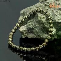 ราคา แร่ไพไรต์ ขนาด 6 มิล Pyrite แต่งสี กำไลหินมงคล หินดูดทรัพย์ หินเรียกเงิน หินสี หินสีทอง by.ออมทอง (1731444939019027524)