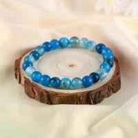 ราคา หินสี เครื่องประดับ AGATE หินอาเกต โมรา สีฟ้า เลือกขนาดเม็ดหินได้ สร้อยข้อมือหินแท้ขนาด10MM (1731527292833531772)