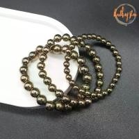 ราคา จัดส่งในกรุงเทพฯ แร่ไพไรต์ เพชรหน้าทั่ง Pyrite แต่งสี กำไลหินมงคล หินดูดทรัพย์ หินเรียกเงิน หินสี หินมงคล กำไลหิน ไพไรต์ หินสีทอง by.ออมทอง (1732298772190824591)