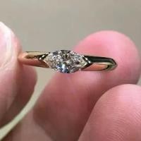 ราคา แหวนเพชรจำลอง เงินแท้ S925 1ct ปรับได้ ดีไซน์มาร์ควิส ชุบทอง โอปอล เครื่องประดับหมั้นและแฟชั่น สำหรับผู้หญิง (1731917575204931478)