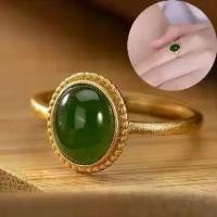 ราคา แหวนหยกเหอเทียนชุบทอง, สไตล์เวียดนาม, สีติดทนนาน, หยกฝังทอง, มรกต, แหวนเปิดปรับได้, แหวนของขวัญ (1731368195954345205)