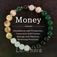 ราคา สร้อยข้อมือหินธรรมชาติ, Luminoia, โกเมน, อาเกตสีเขียว, หินอ่อนสีขาว, ลูกปัด 8 มม. (1731415818611885318)