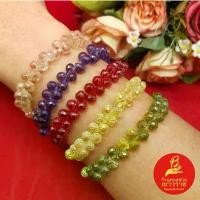 ราคา สร้อยข้อมือมณีใต้น้ำแท้ โกเมน, เหลือง, เขียวส่อง ความยาว 7 นิ้ว หัวจรวด ชุบทอง ใส่ได้ทุกโอกาส จัดส่งฟรี กทม (1731801622801777933)