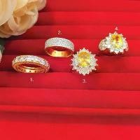 ราคา แหวนทองฝังเพชร, บุษราคัม แหวนพลอย แหวนทอง เสริมบารมี เสริมสเน่ห์ เป็นที่รัก ใส่ออกงานได้ ทองชุบ ใส่ได้ทุกโอกาส สินค้าขายดี (1732051850267298500)