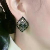 ราคา ต่างหูคริสตัล เพชรสีดำ สำหรับผู้หญิง earring women ชุด ต่าง หู (1731765215977048341)