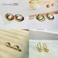 ราคา เงินแท้ Glamwelry ต่างหู hoop earrings ต่างหูห่วง สีเงิน ต่างหูห่วงเงินแท้ (1731826589952804925)