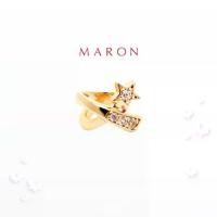 ราคา Discount มารอน ✨ [ของแท้] Feo Stars Cross Ear Cuff ชุบสี Beige Gold ต่างหูหนีบ พลอยเพทายสีขาว เงินแท้925 (1732236150915697631)