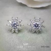 ราคา ต่างหูแป้น ประดับคริสตัลทรงเพชรมาคี Marquise Shape ลายดอกไม้ Flower พระอาทิตย์ SUN ขนาดใหญ่ ตุ้มหู เครื่องประดับ ER0188 ValueJewelry แหวน งาช้าง แท้ สุรินทร์ class ring กำไลเ (1731149771856709672)