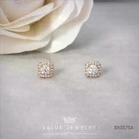 ราคา ต่างหูแป้น คริสตัลกลม ล้อมเพชรละเอียดทรงเหลี่ยม สีทอง ขนาดเล็ก ตุ้มหู ขายดี เพชร ต่างหู ER0575 ValueJewelry (1731963469715047666)