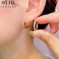 ราคา ต่างหูเพชร OYJR ทันสมัย สวย สำหรับผู้หญิง ชุบทอง 18k ทำจากสแตนเลส (1731890681304744968)
