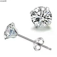 ราคา แพ้ง่ายใส่ได้ ต่างหูเพชร CZ เพชรรัสเซีย เม็ดกลม 3 mm. - 6 ตัวเรือนเงินแท้ 92.5% Diamond Earings ต่างหูเงิน (1731824889874253389)